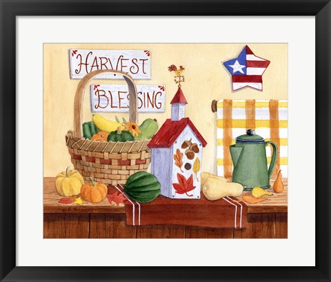 Framed Harvest Blessing Print