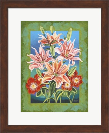 Framed Bouquet in Border II Print