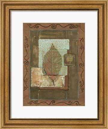Framed Leaf Quartet I Print