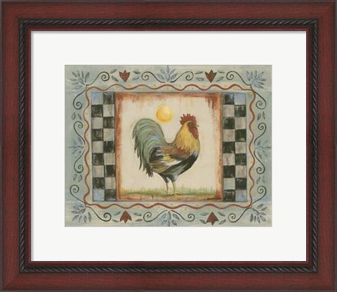 Framed Proud Rooster I Print