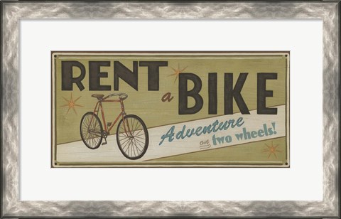 Framed Bike Shop II Print