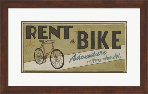 Framed Bike Shop II Print