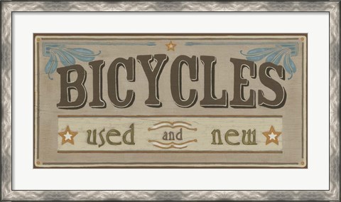Framed Bike Shop IV Print