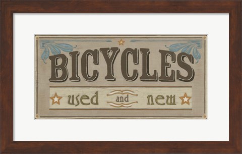 Framed Bike Shop IV Print