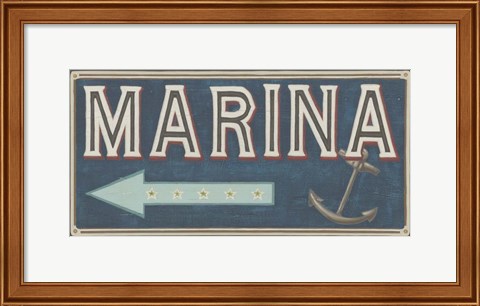 Framed Shoreline Signs II Print