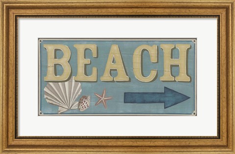 Framed Shoreline Signs III Print
