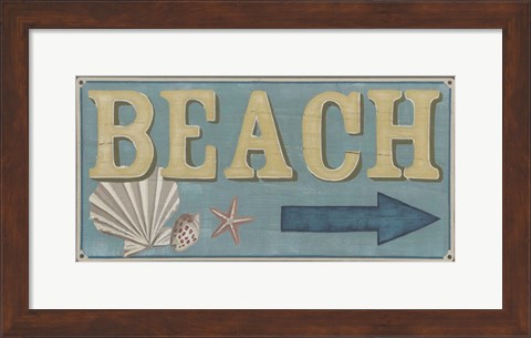 Framed Shoreline Signs III Print