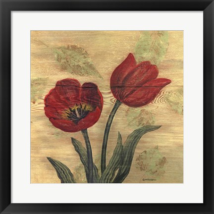 Framed Tulip on Wood Print