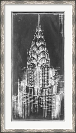 Framed Chrysler Blueprint Print