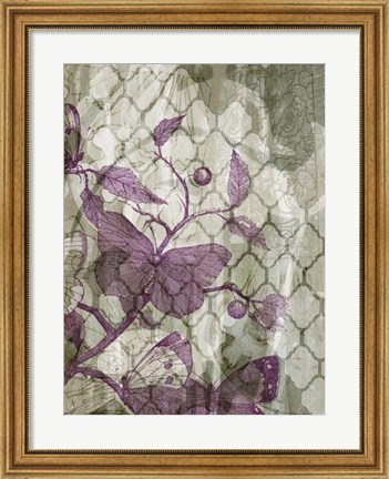 Framed Arabesque Butterflies III Print