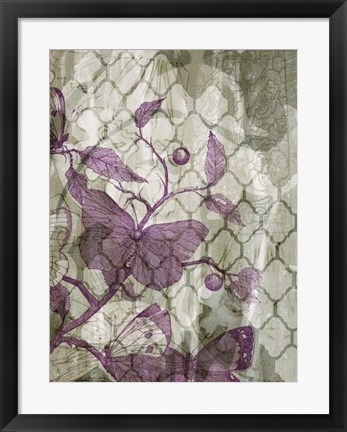 Framed Arabesque Butterflies III Print