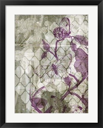 Framed Arabesque Butterflies IV Print