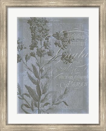 Framed Fleur de Bleu II Print