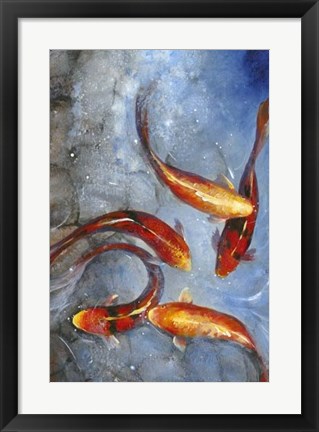 Framed Graceful Koi I Print