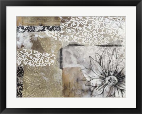 Framed Collage Fleur II Print