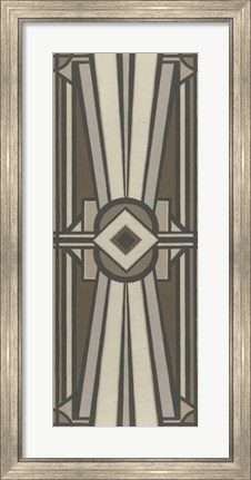 Framed Neutral Deco Panel II Print