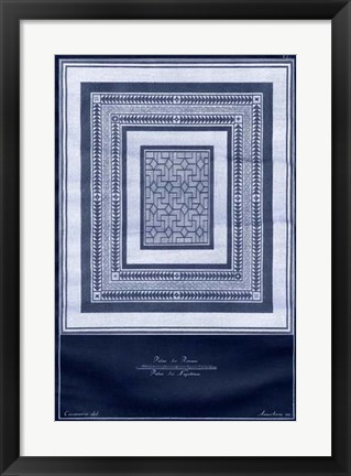 Framed Indigo Tile IV Print