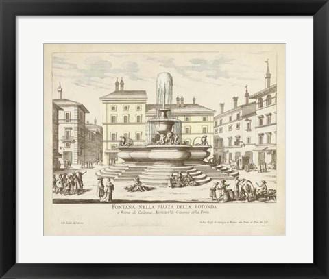 Framed Fountains of Rome II Print