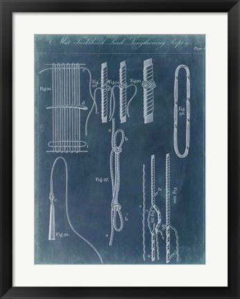 Framed Nautical Detail Blueprint III Print