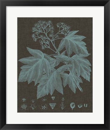 Framed Shimmering Leaves VIII Print