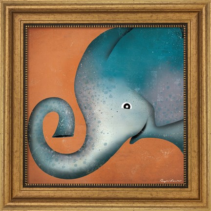 Framed Elephant WOW Print