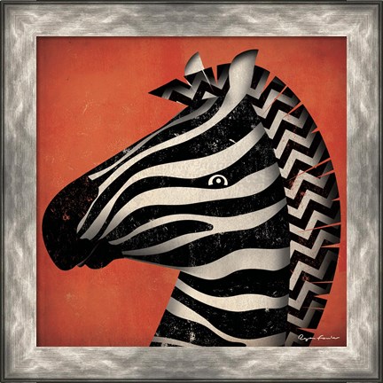 Framed Zebra WOW Print