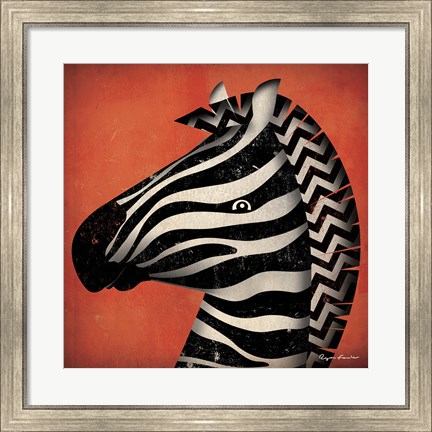 Framed Zebra WOW Print