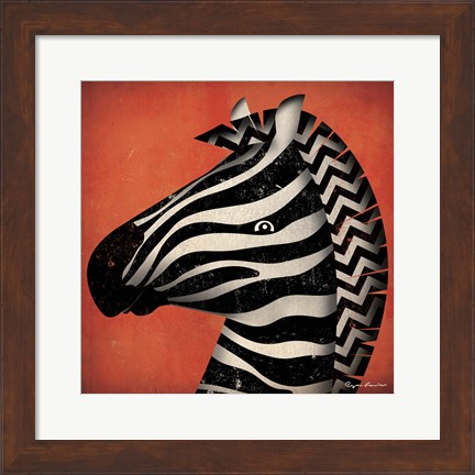 Framed Zebra WOW Print