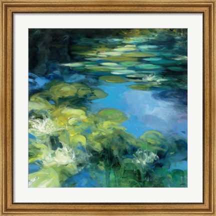 Framed Water Lilies II Print