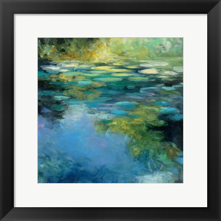 Framed Water Lilies III Print