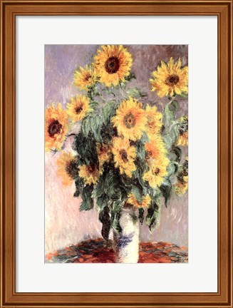 Framed Sunflowers, c.1881 Print