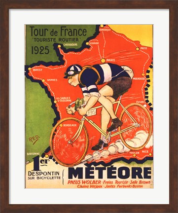 Framed Tour de France 1925 Print