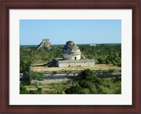 Framed Observatory in front of a Pyramid Print