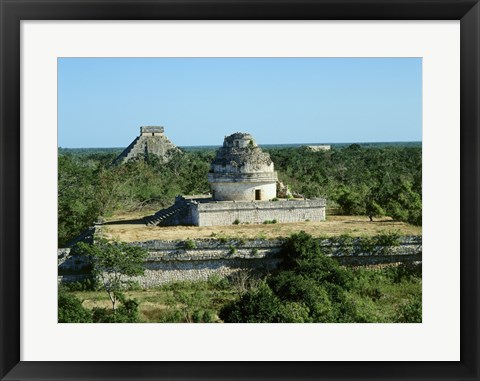 Framed Observatory in front of a Pyramid Print