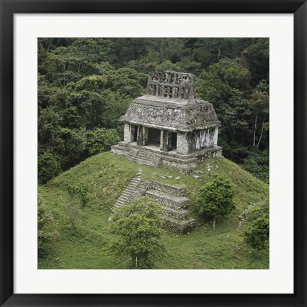 Framed Temple of the Cross Palenque Print