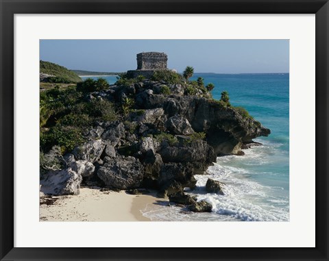 Framed Ruins on a cliff, El Castillo Print