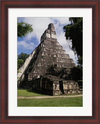 Framed Facade of the Temple of the Great Jaguar, Tikal Print