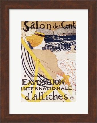 Framed Poster advertising the &#39;Exposition Internationale d&#39;Affiches&#39;, Paris, c.1896 Print
