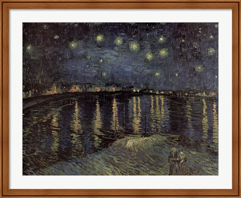 Framed Starry Night over the Rhone, c.1888 Print