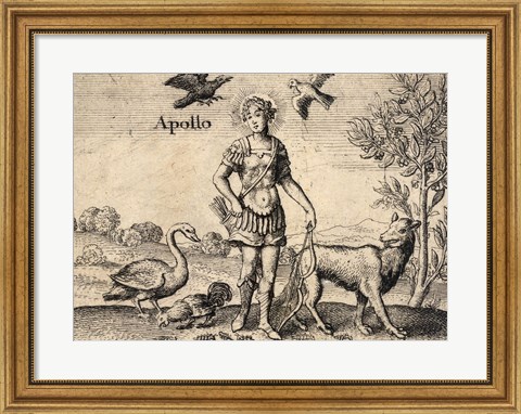 Framed Greek God Apollo Print