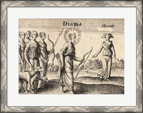 Framed Greek Gods Diana Print