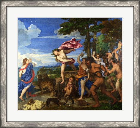 Framed Titian Bacchus and Ariadne Print