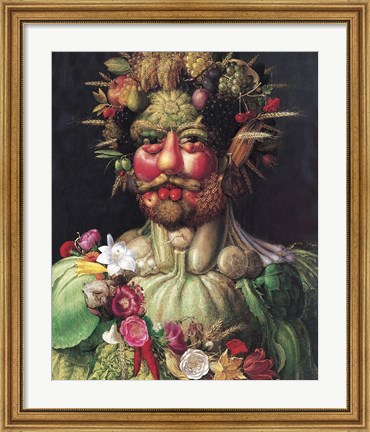 Framed Holy Roman Emperor Rudolf II as Vertumnus Print