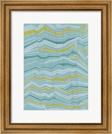 Framed Tectonic Stripes II Print