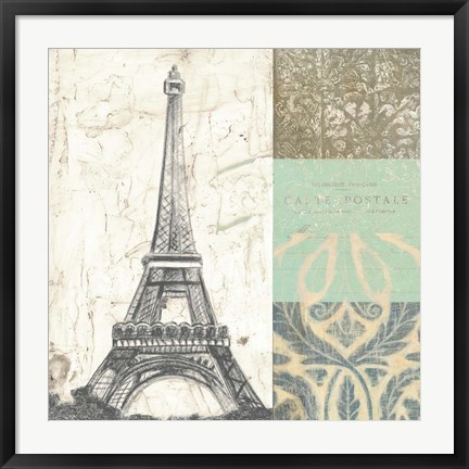 Framed Paris Tapestry I Print