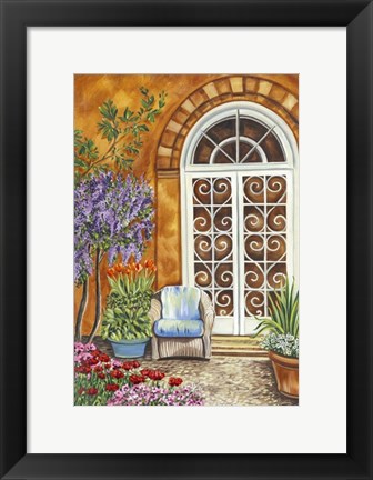 Framed Tuscan Veranda I Print