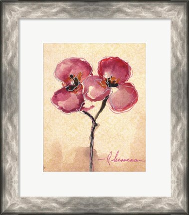 Framed Orchid Sketch I Print