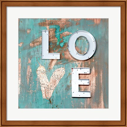 Framed Love Patina I Print