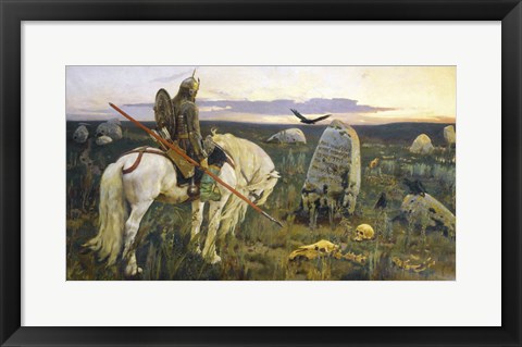Framed Knight At The Crossroads Print