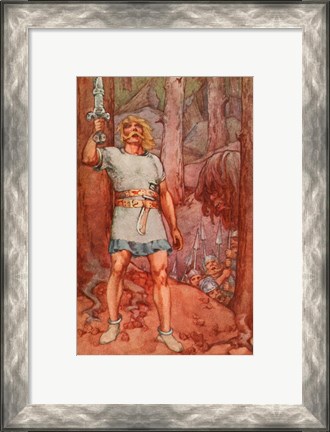 Framed Beowulf, A Book of Myths Print